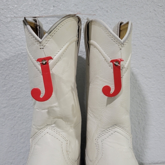 Justin Holland 10" Roper Boots Womens Size 9.5  White New - Picture 5 of 9